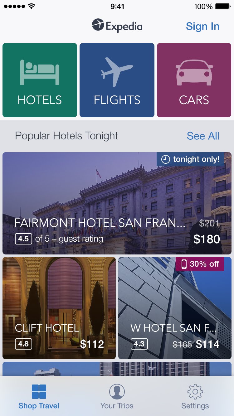 Expedia Hotels, Flights & Cars App - New Look & Added Features